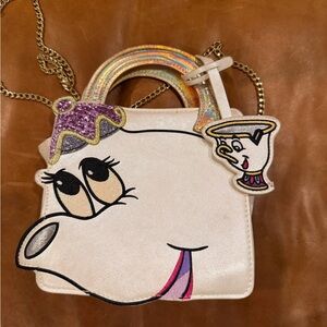 Disney Danielle Nicole Mrs Potts and Chip White and Gold Women's Bag